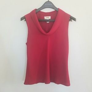 Talbots red blouse and skirt set.